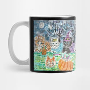 Happy Halloween cats costumes Mug